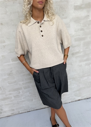 Kaya polo bluse Sand Melange Boii Studios 